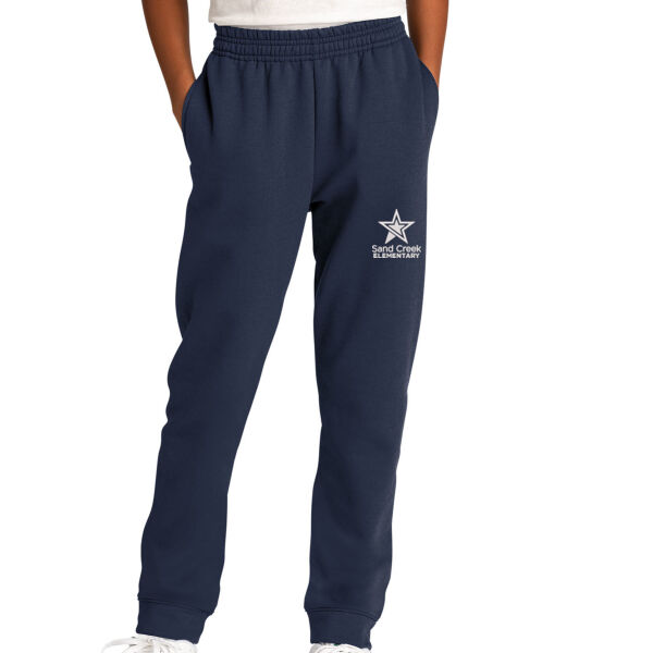 Port & Co Youth Core Fleece Jogger - Embroidered Logo Thumbnail