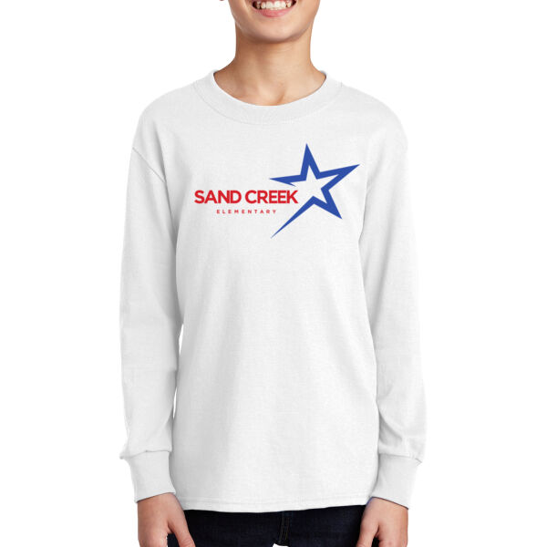 Port & Co Youth Long Sleeve Core Cotton Tee - Printed Logo Thumbnail