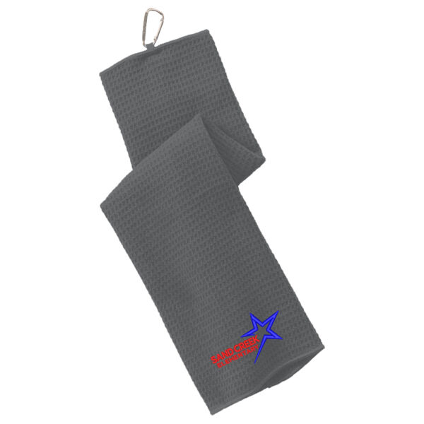 Port Authority Waffle Microfiber Golf Towel - Embroidered Logo Thumbnail