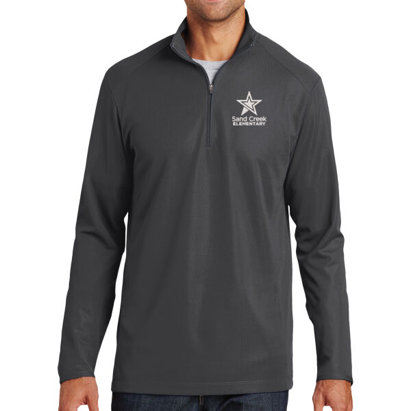 Port Authority Pinpoint Mesh 1/2 Zip - Embroidered Logo Thumbnail